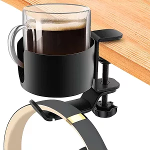 cup holder for table, desk cup holder, headphone hanger, desk headphone hanger