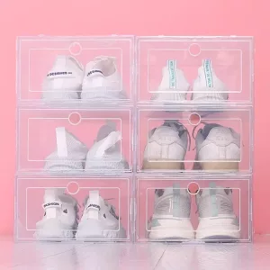 shoe organizer, clear shoe boxes, plastic shoe boxes, stackable shoe box, plastic shoes case