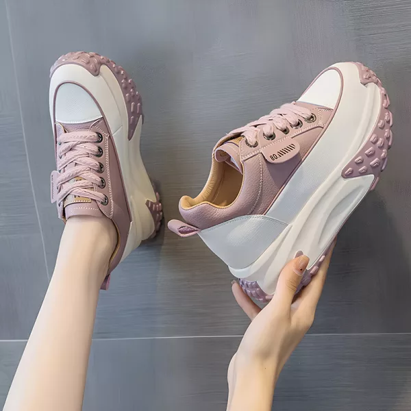 women sneakers, platform sneakers, chunky sneakers, genuine leather sneakers