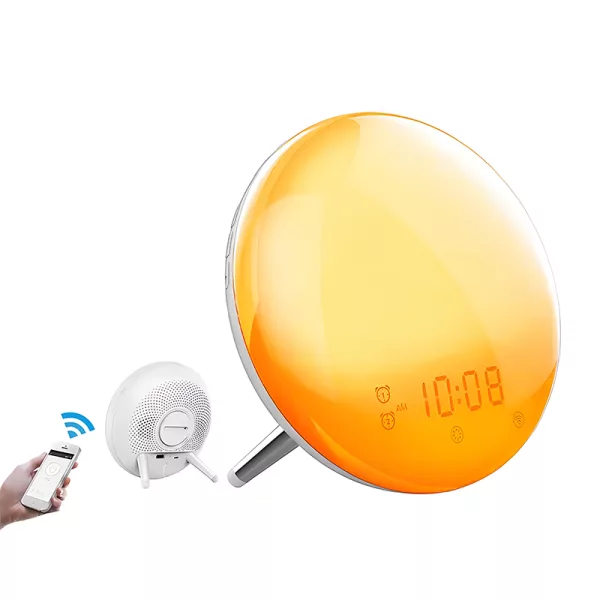 sunrise alarm clock, sunrise clock, wake up light, smart alarm