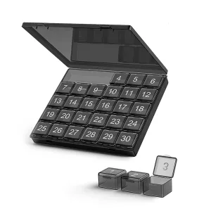 pill organizer, pill box, pill case, monthly pill organizer, monthly pill box, 30 days pill organizer