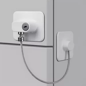 fridge lock, refrigerator lock, refrigerator safety lock, refrigerator door lock