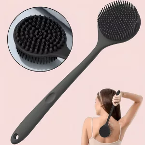 bath brush, shower brush, exfoliating brush, back brush, brush with handle