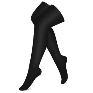 Thigh-High Compression Socks - Black