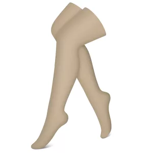Thigh-High Compression Socks - Beige