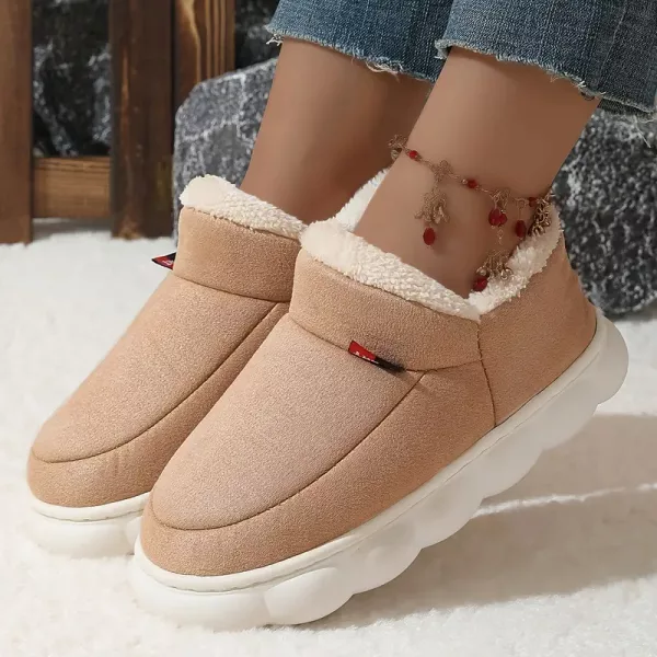 winter house slippers, warm slippers, plush slippers, thick sole slippers