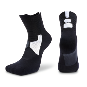 Breathable Cotton Compression Crew Socks for Sports