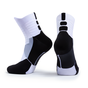 Breathable Cotton Compression Crew Socks for Sports