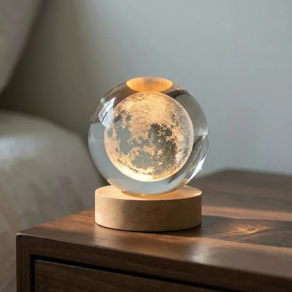 led night light, crystal ball lamp, modern table lamp, modern bedside lamp, galaxy night light